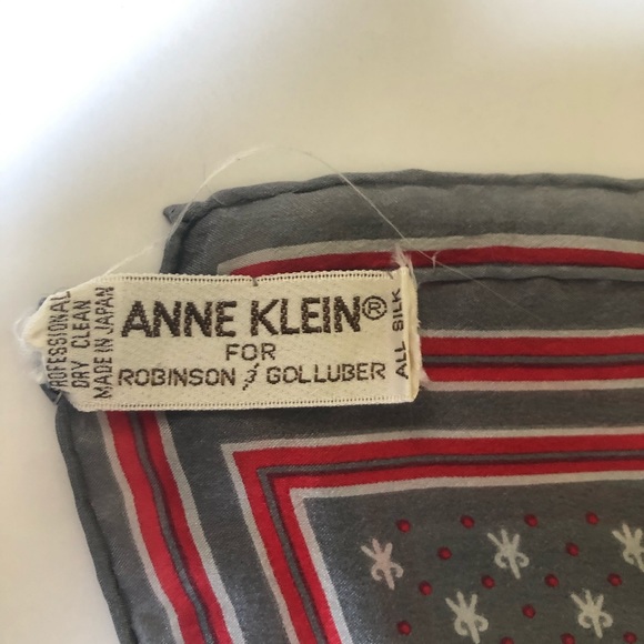 SOLD!!  Anne Klein Silk Square Scarf - Picture 4 of 5